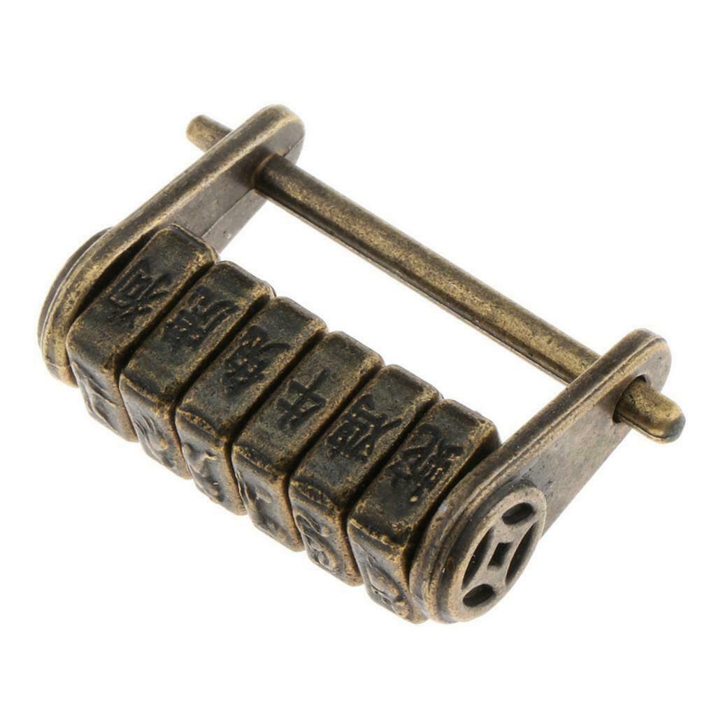 Handmade Padlocks Combination Lock Key Jewelry Box Collectibles Zodiac