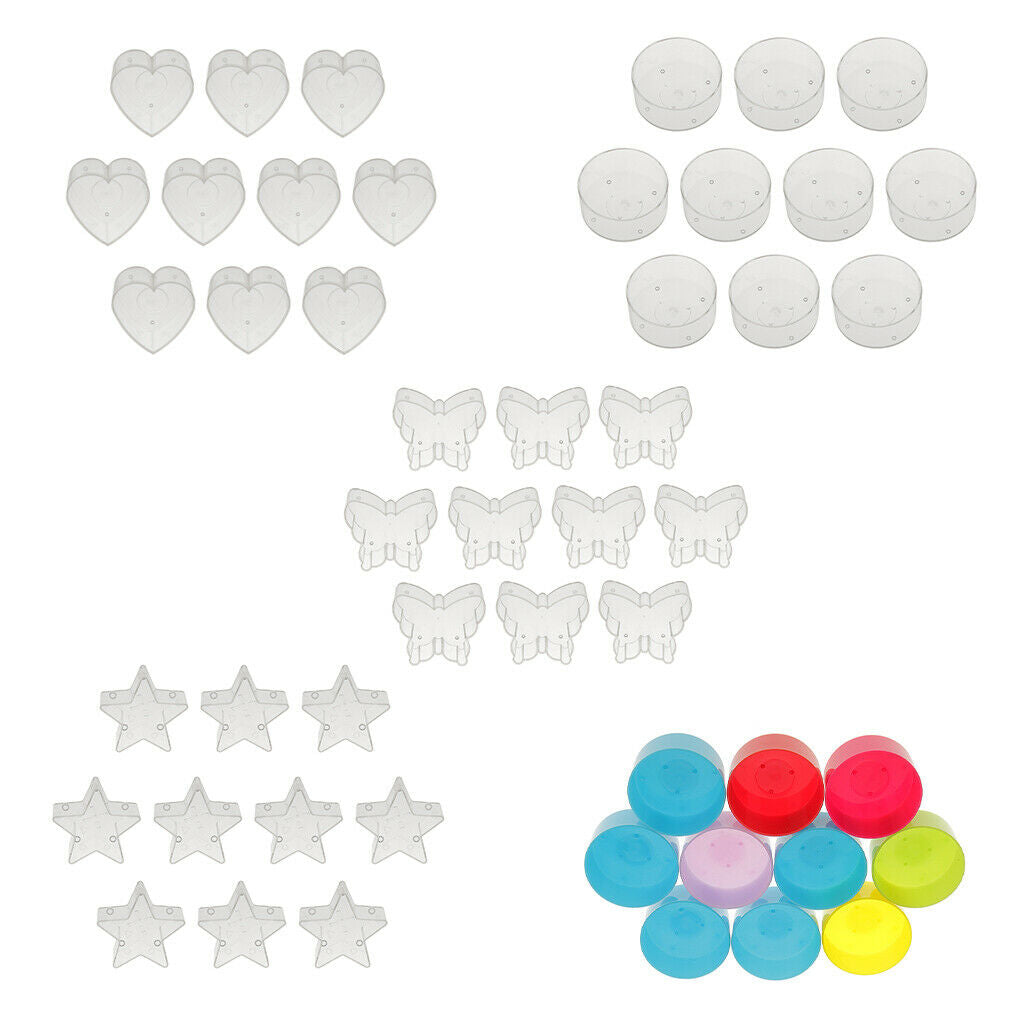 Lot Of 20 Love Heart Plastic Tealight Containers Tealight Empty Containers + 200