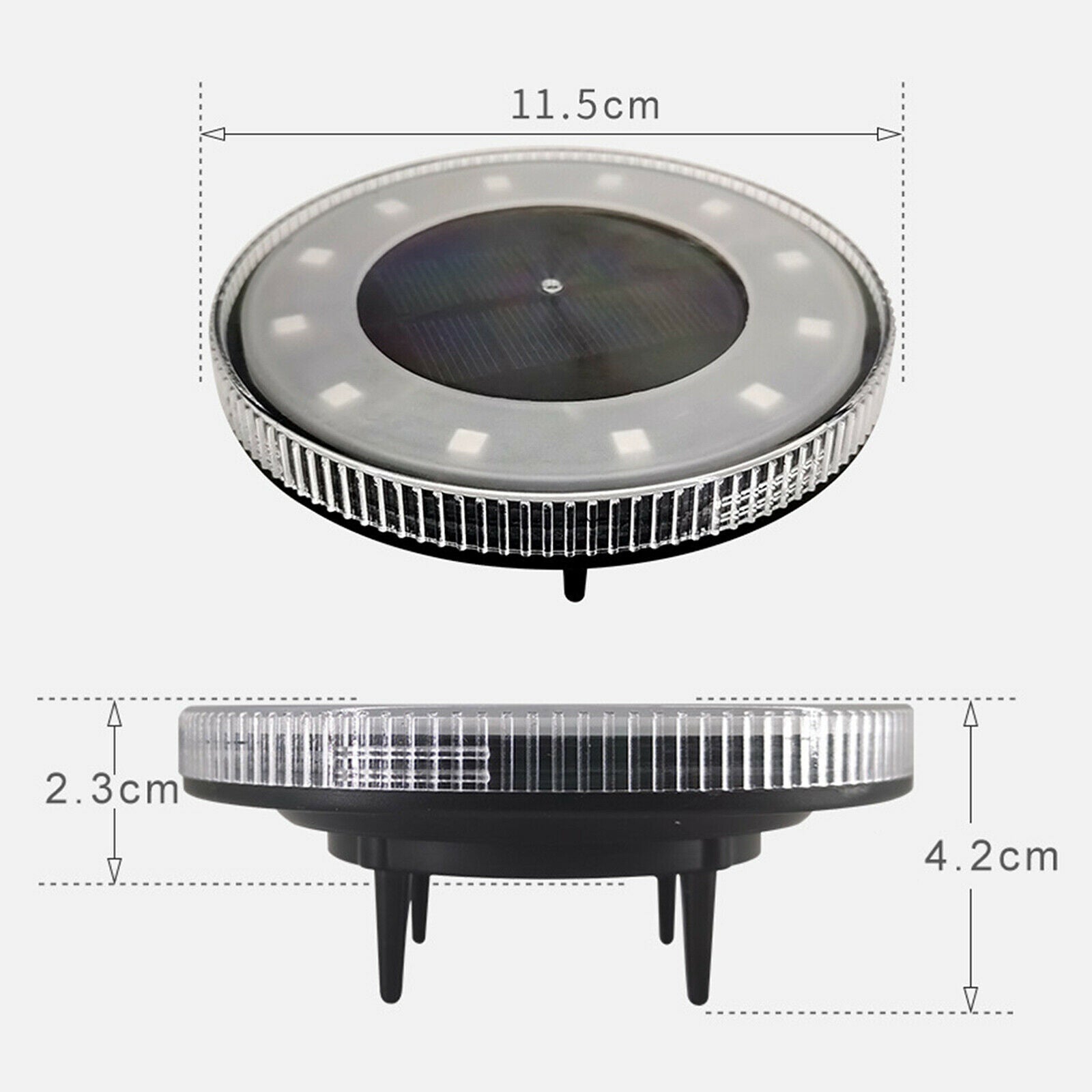 4 Sets Automatic LED Buried Light Ground Solar Landscape Walkway Steps