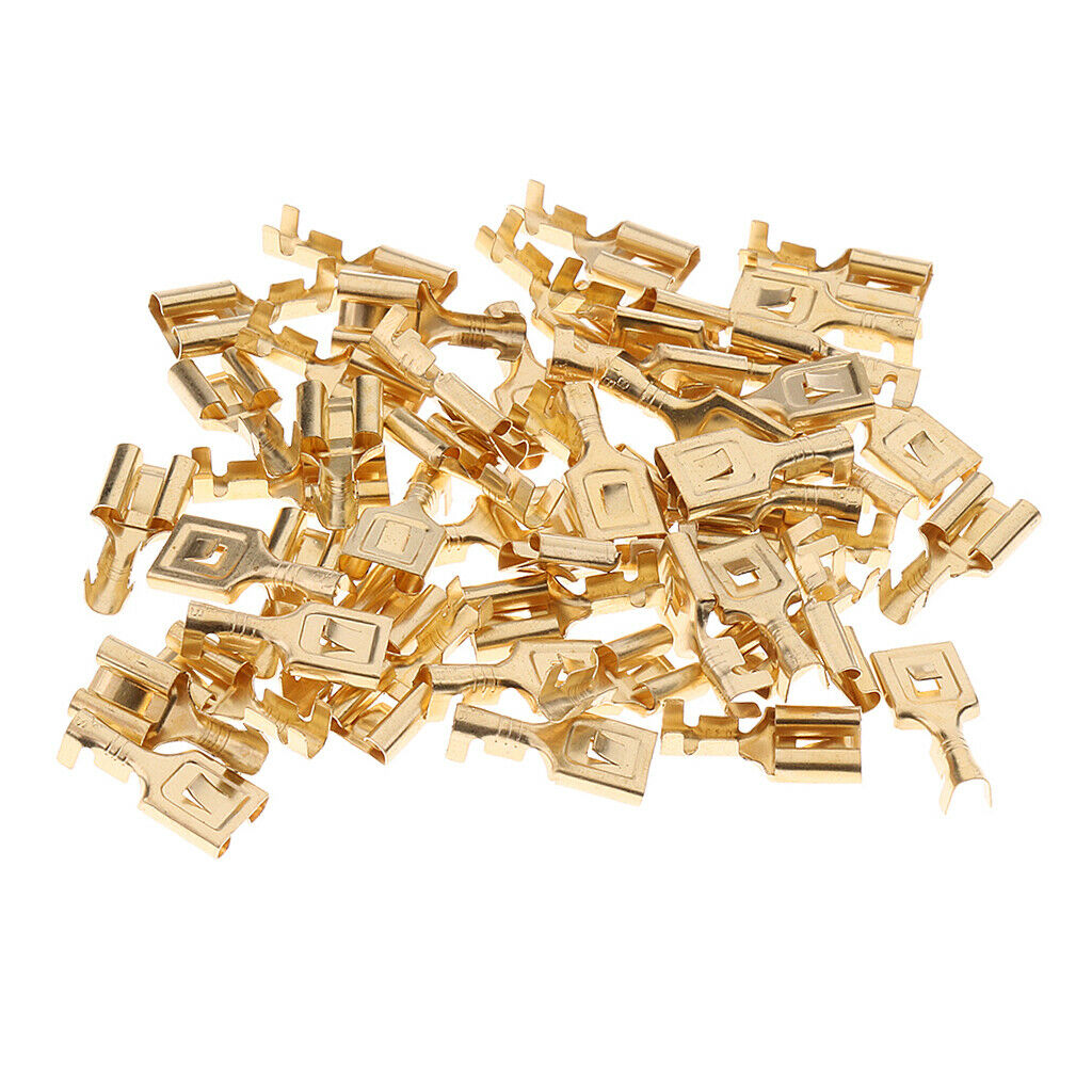 Brand New Durable 50x Brass Crimp Terminal Cable Locking Connector 7.8mm