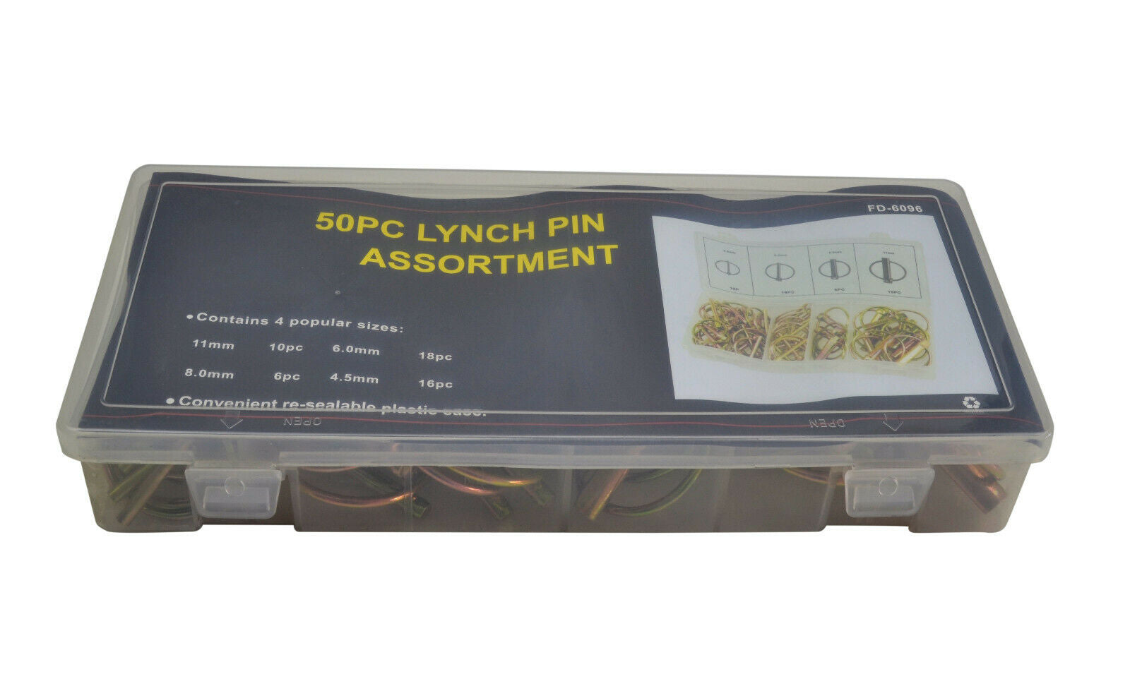 50Pc Safety Pin, Ring Pin Spring Pin Safety Pin, Lock Pin, Bolt Set Boxed Bomb