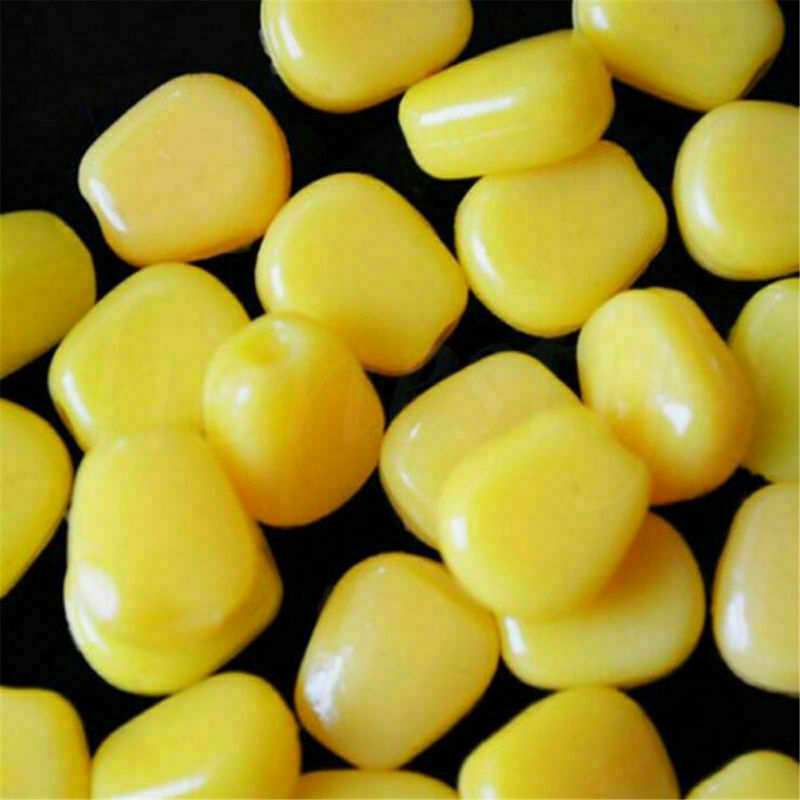50Pcs Yellow Pop up Soft Corn Smell Baits Coarse Carp Fishing Lures Tool