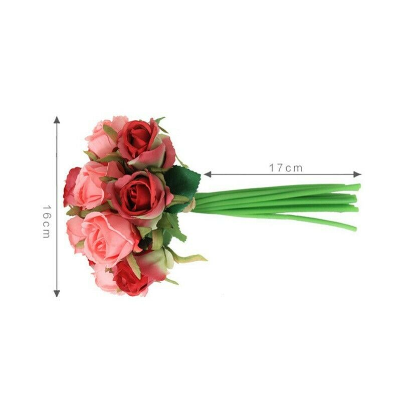 12pcs/lots Artificial Rose Flowers Wedding bouquet Thai Royal Rose Silk flowerB2