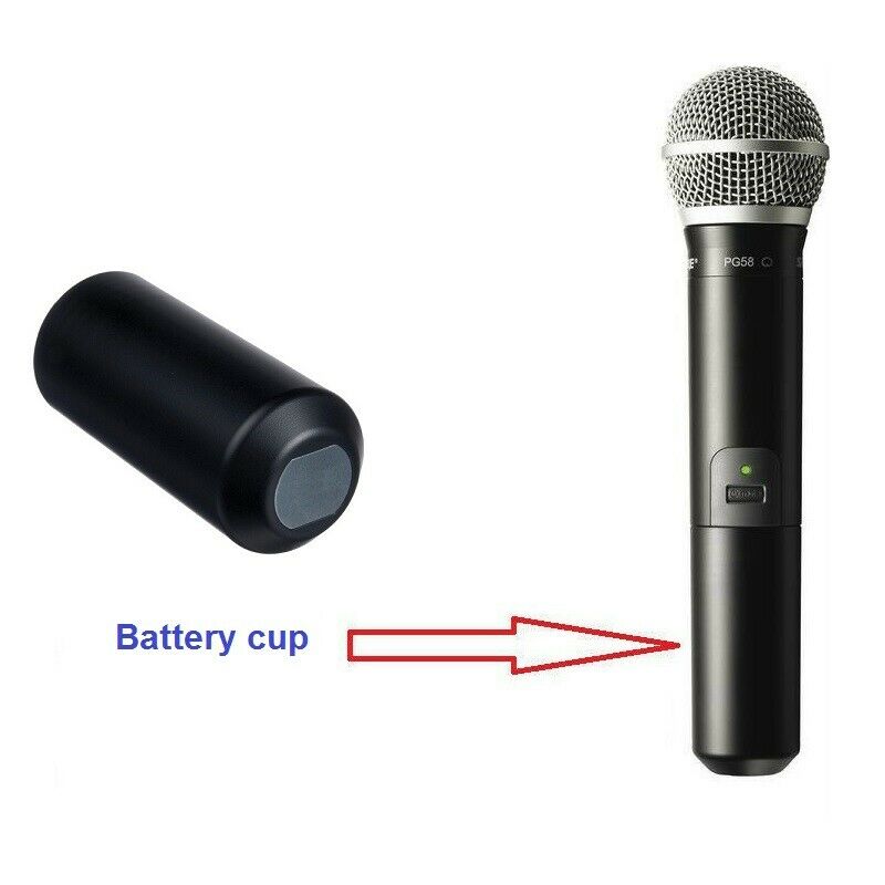 Karaoke Microphone Battery Cap Cup Screw On Cover, For Shure PG2 PG58 Handheld