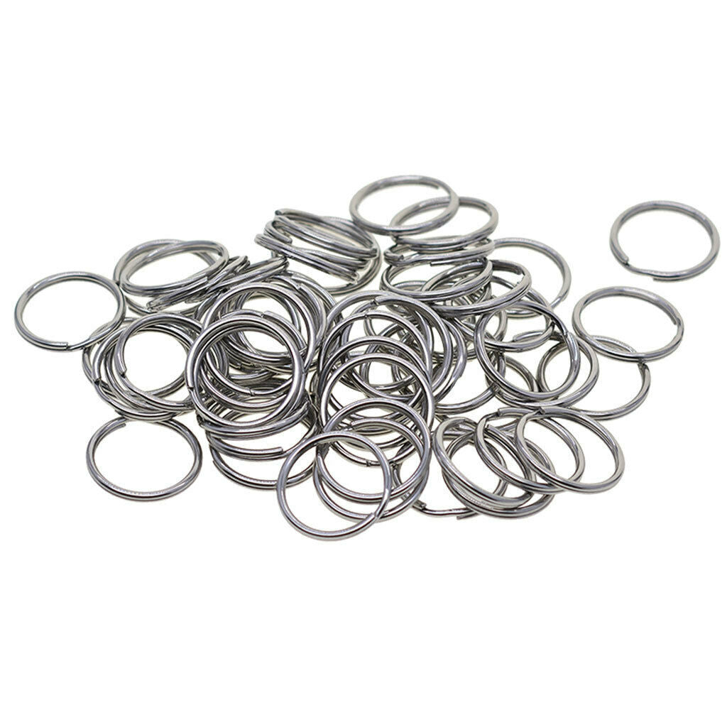 100pcs Blank Stainless Steel Key Ring Key Chain Split Rings Jewelry Findings