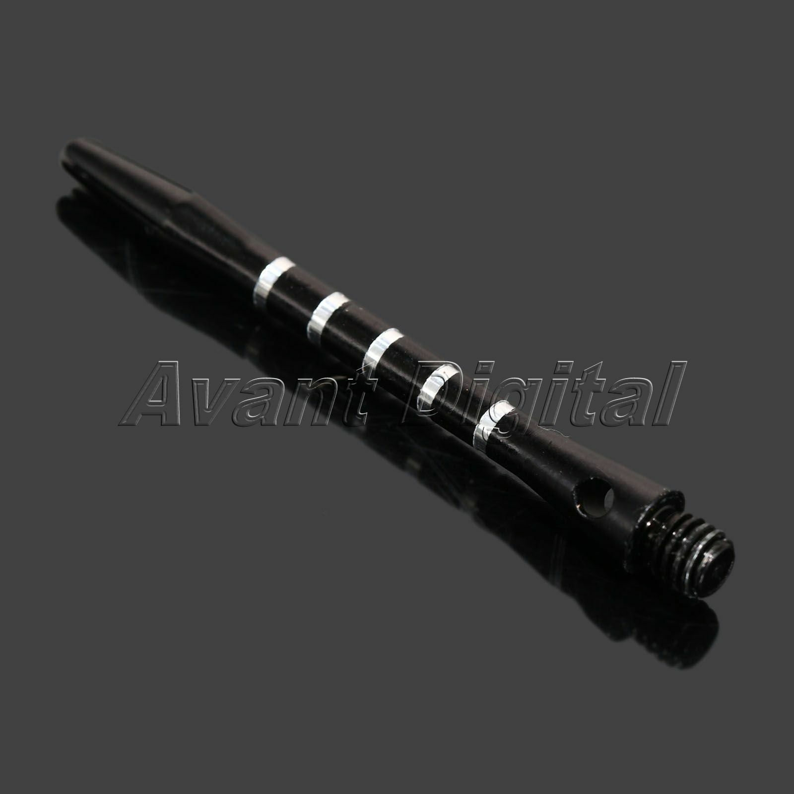 3× Darts Steel Tip Stainless Darts with Grooved Aluminium Dart Shafts Black