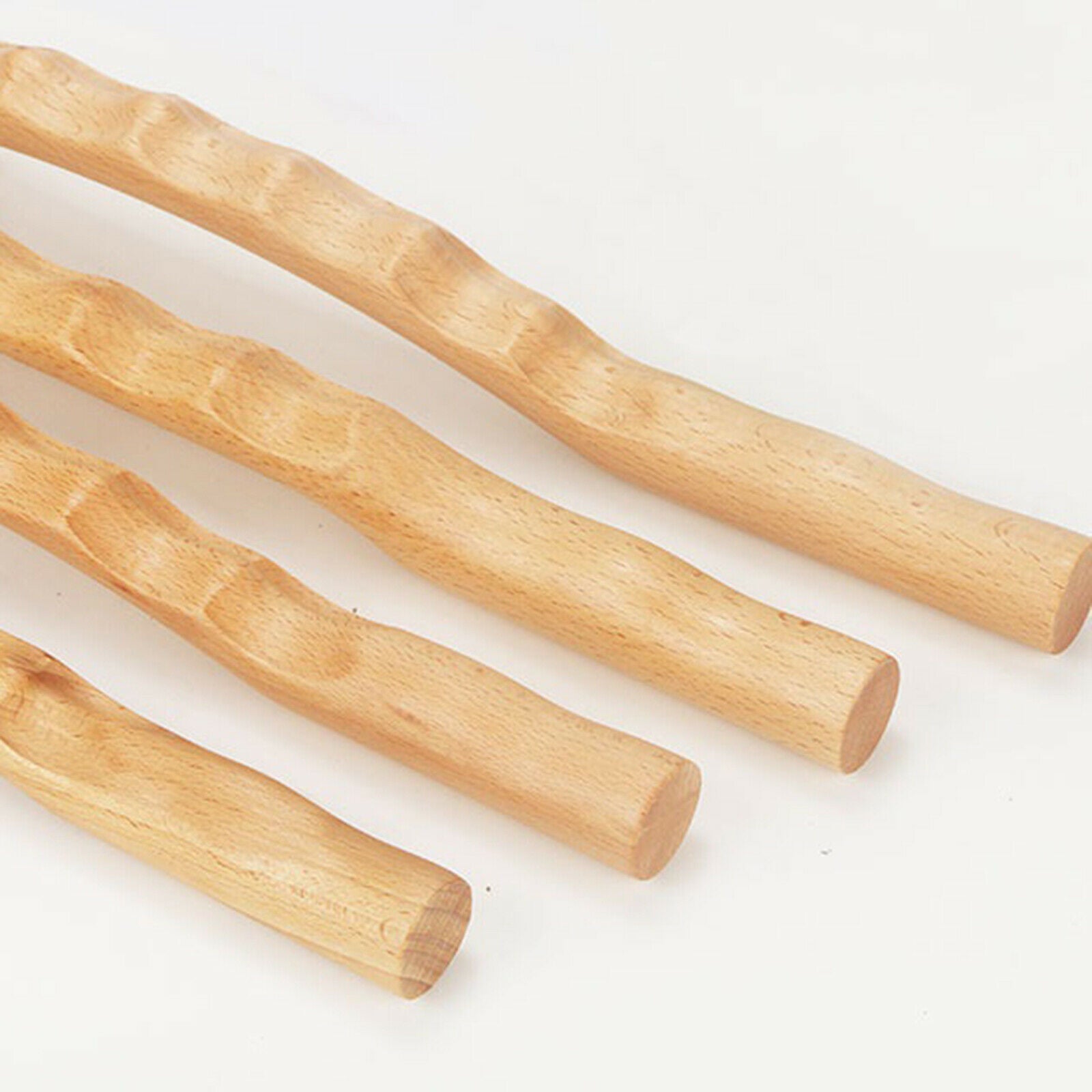 4Pc Wood Guasha Scraping Stick Massage Tools Massager For Back Shoulder Necks