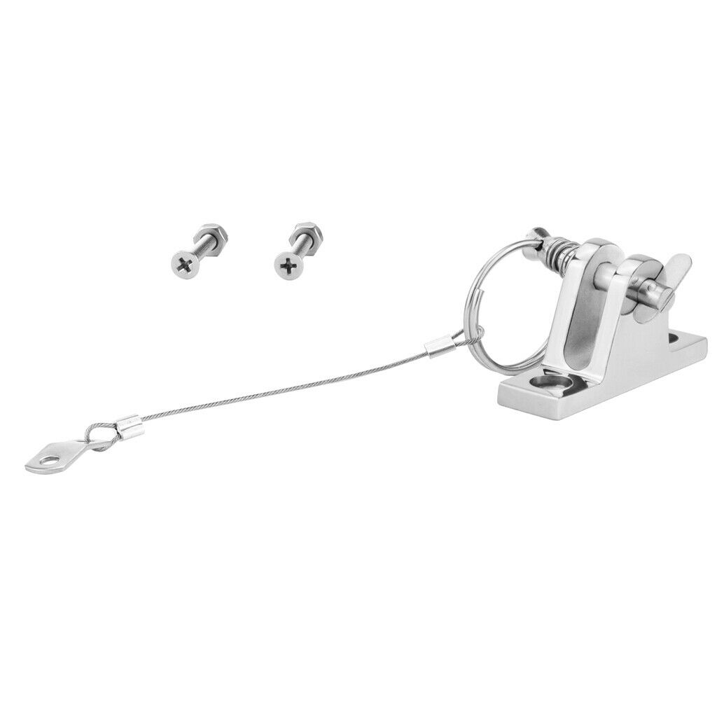 Marine 316 Stainless Steel Boat Canopy Fitting Quick Release Pin Lanyard