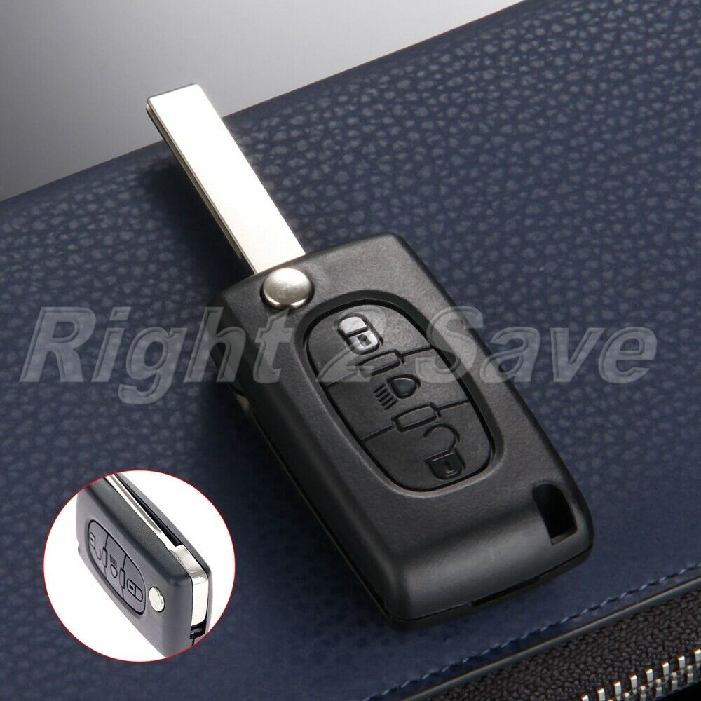 Remote Key Case 3 buttons Key Blade Uncut Compatible with Citreon C2 C3 C4 C5 C6