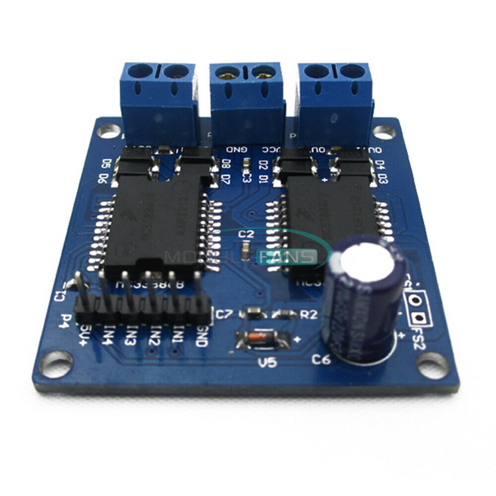 5A Dual MC33886 4 Output Motor Power Driver Module For Smart Car 5~12V New