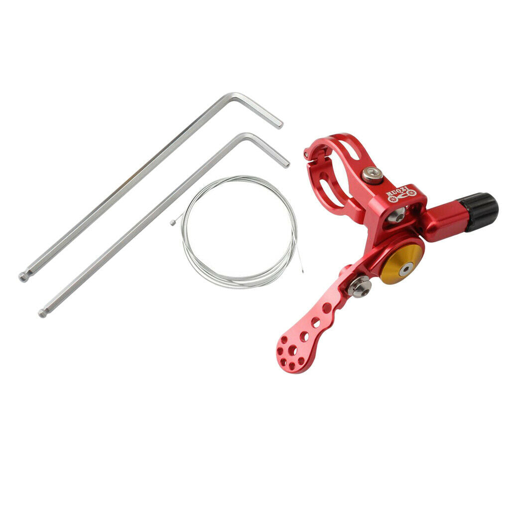 Dropper Remote Lever Seatpost Brake Hollow Design for 22.2mm Handlebar Red