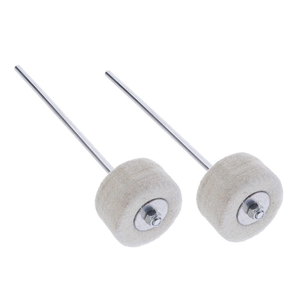 Set of 2 Jazz Drum Pedal Hammer Mallet Stick for Drummer Accessories Parts