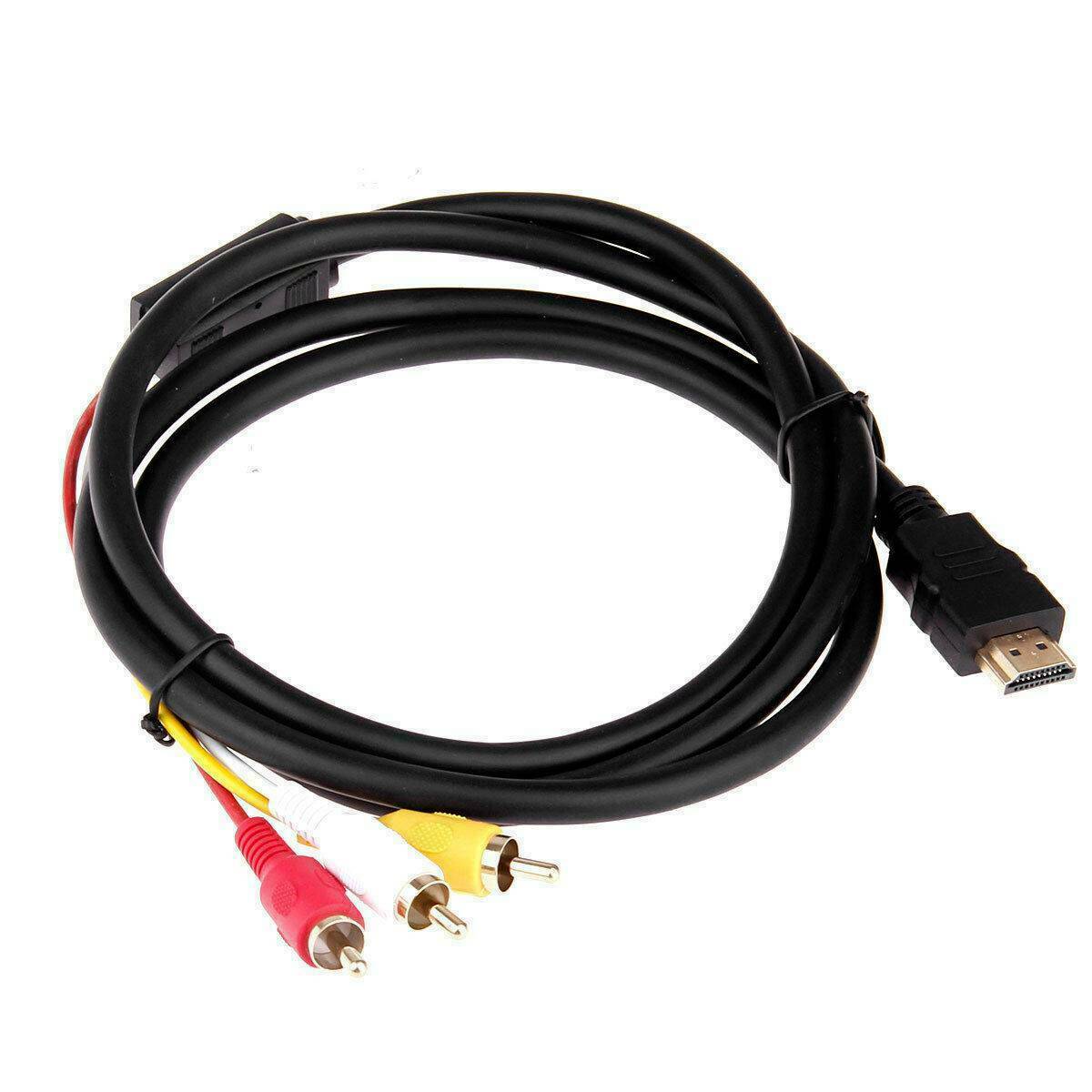 1080P HDMI Male to 3 RCA AV Cable Cord Adapter Converter Video Audio DVD 1.5M !!