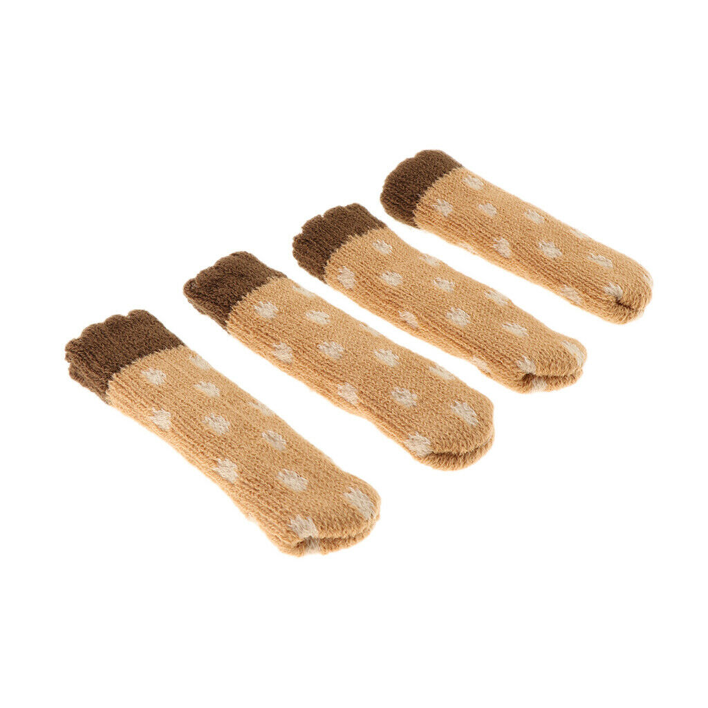 Furniture and Hardwood Floor Protector for 4 Four-Leg Chair Yellowish White