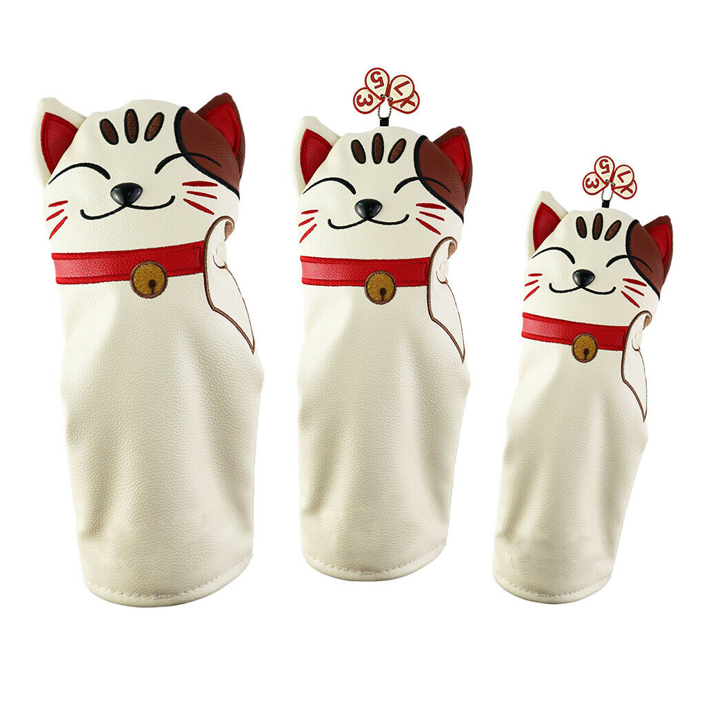 3pcs Waterproof Golf Wood Head Cover Fairway 400cc No.1 3 5 Driver Headcover
