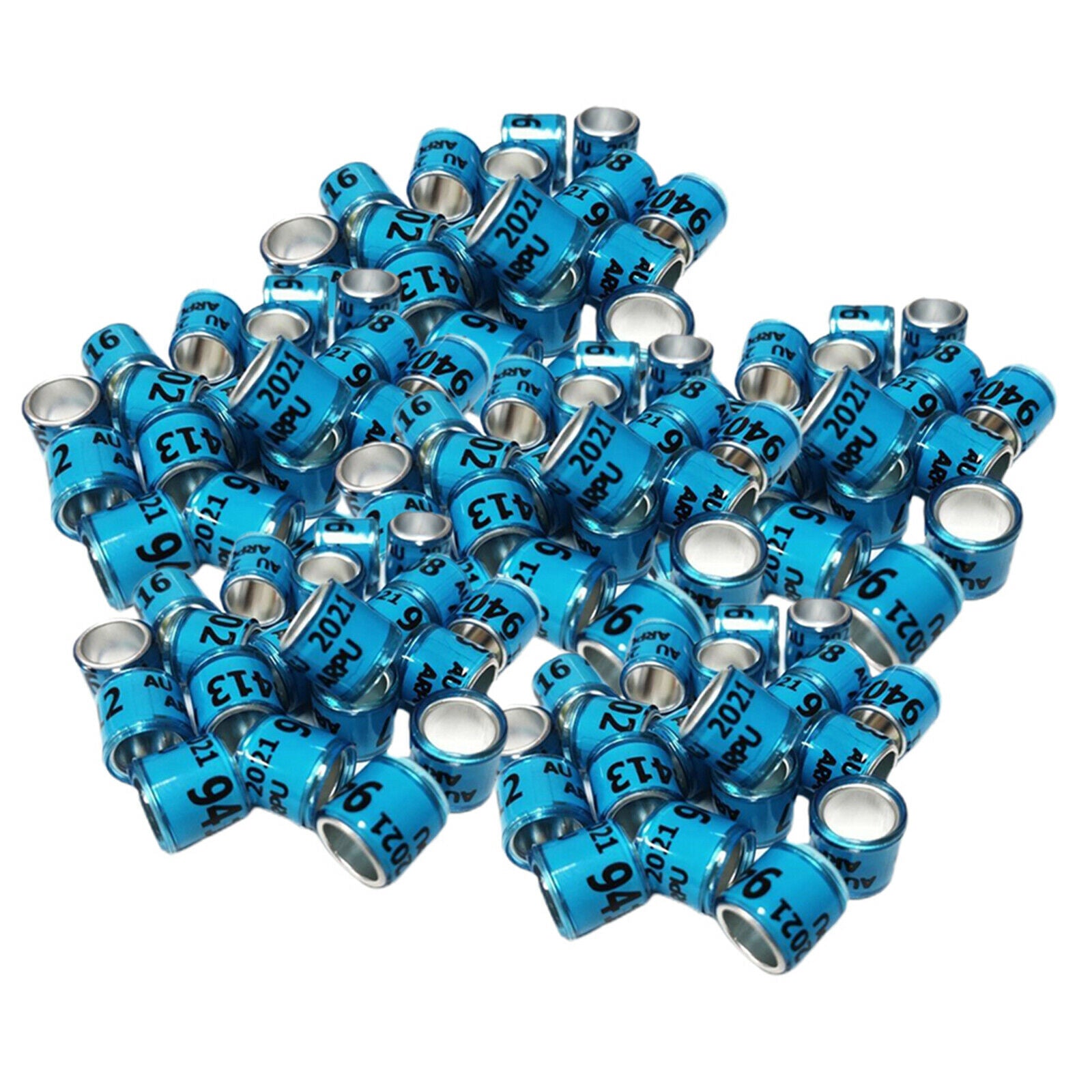 200X 2021 Aluminium Racing Pigeon Foot Rings Bands Numbered 8mm for Poultry