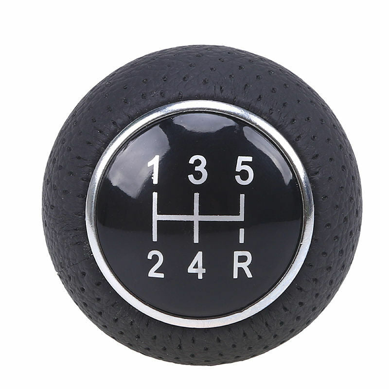 High Quality Black Leather Aluminum Manual Car Gear Leather Shift Knob Shifter