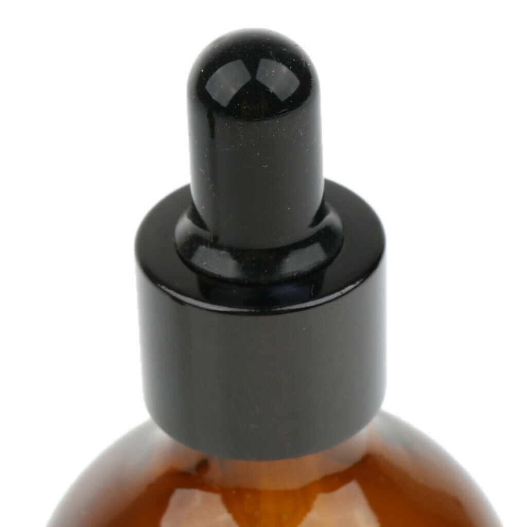2Pcs Gourd Shaped Empty Amber Glass Dropper Bottles w/Pipette for Essential Oil