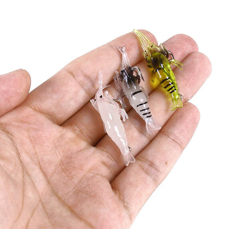 5pcs/lot Shrimp Fishing Lures Artificial Soft Insect Bait Silicone Bai|JCAUJ Kt