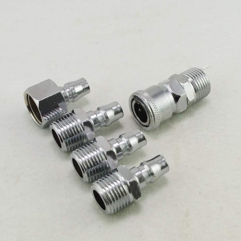 5PCS 3/8" Quick Coupler  Set Male Socket Connector Female and Male Plug