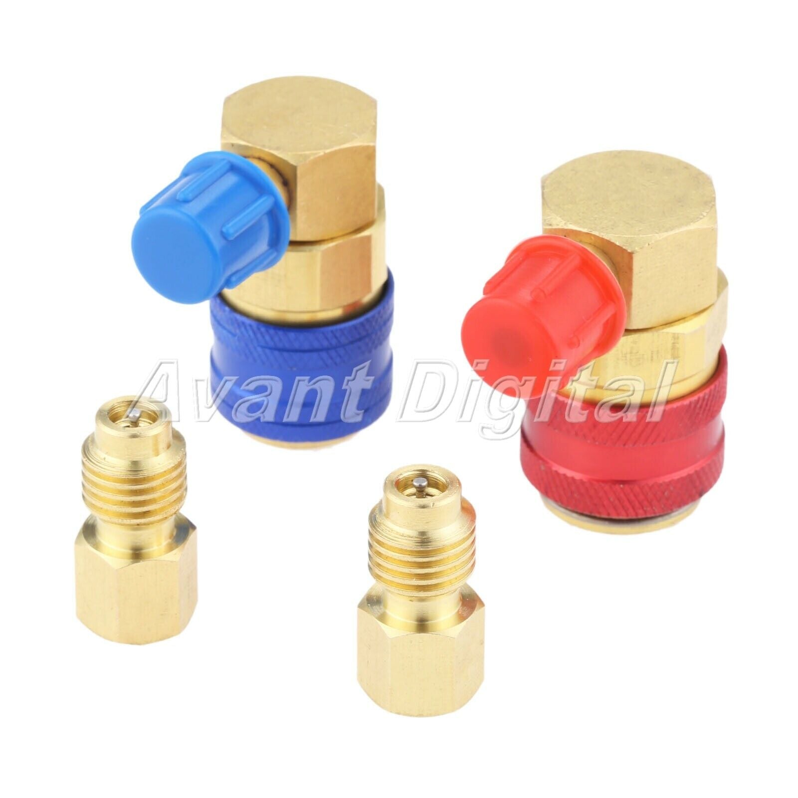 1/4" FL-Female x 1/2"ACME R-12 to R-134a Conversion tank Quick Coupler Set R134a
