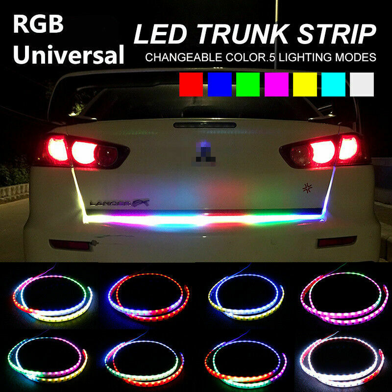 47" RGB LED Car SUV Rear Trunk Strip Back-up Tailgate Brake Drive Signal Lights