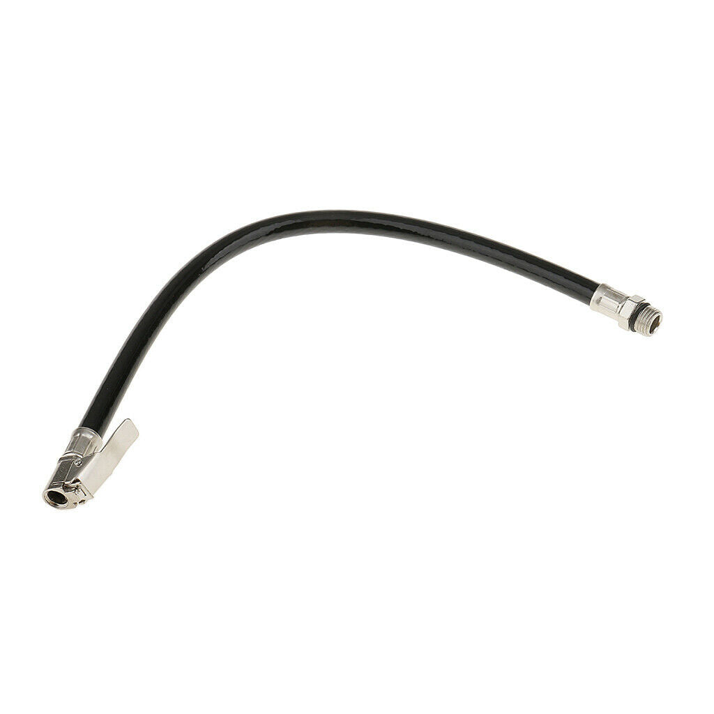 Motorcycle Car Tyre Air Pump Inflator 1/4'' Rubber Air Pipe Hose & Zinc Valve
