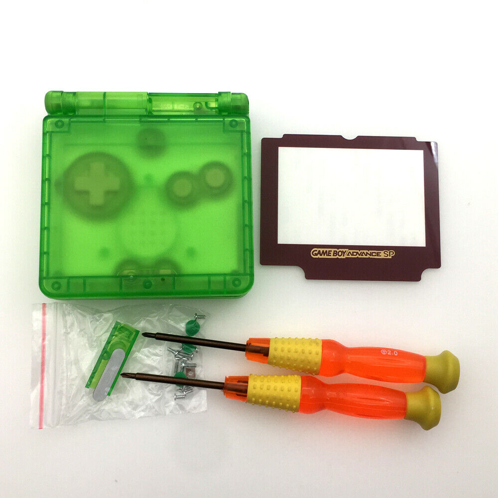 Transparent Green Housing Cover For Nintendo Game Boy Advance SP GBA SP Shell