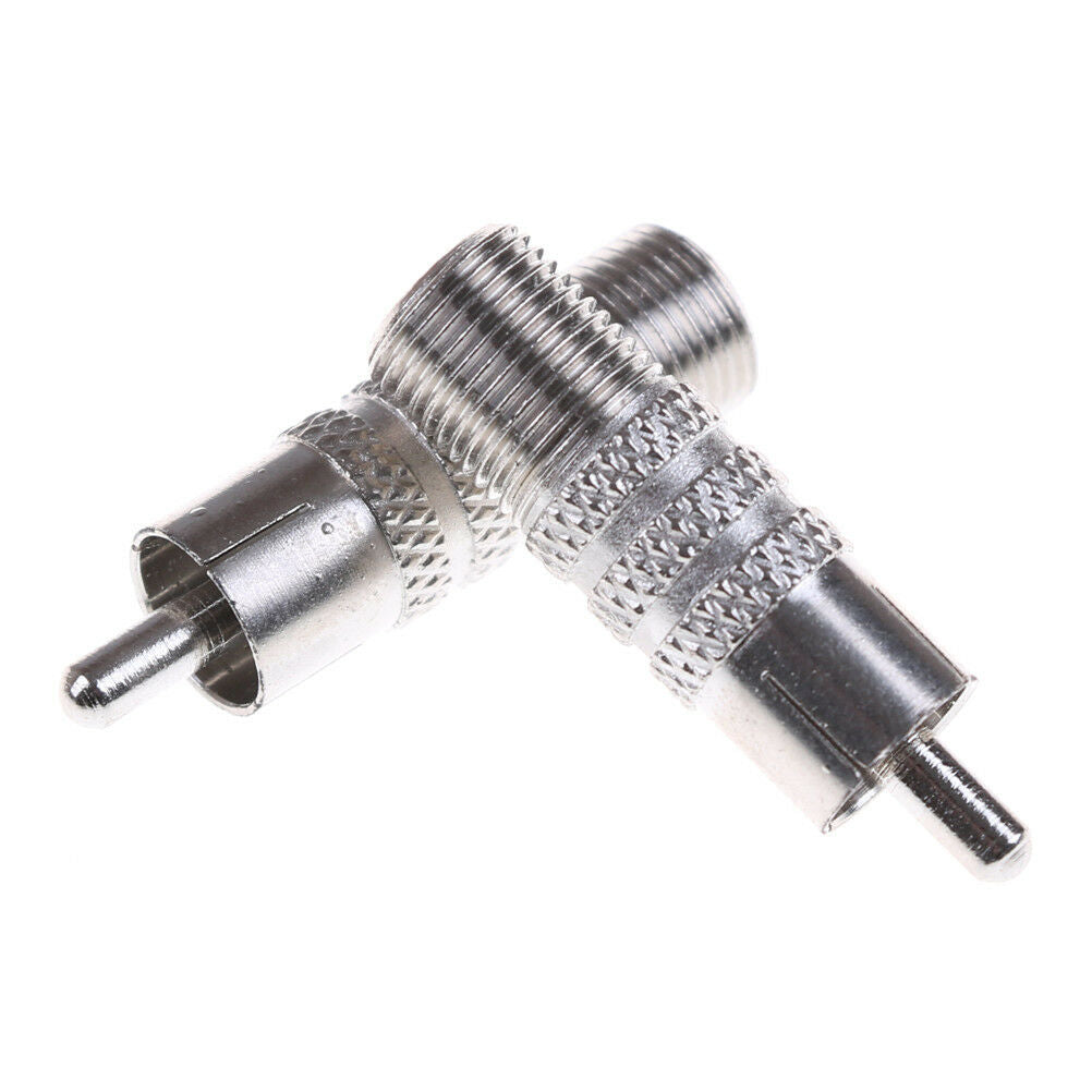 2PCS F-Type F Female to RCA Male Plug RF Coaxial Coax Adapter Connector  JBM FG
