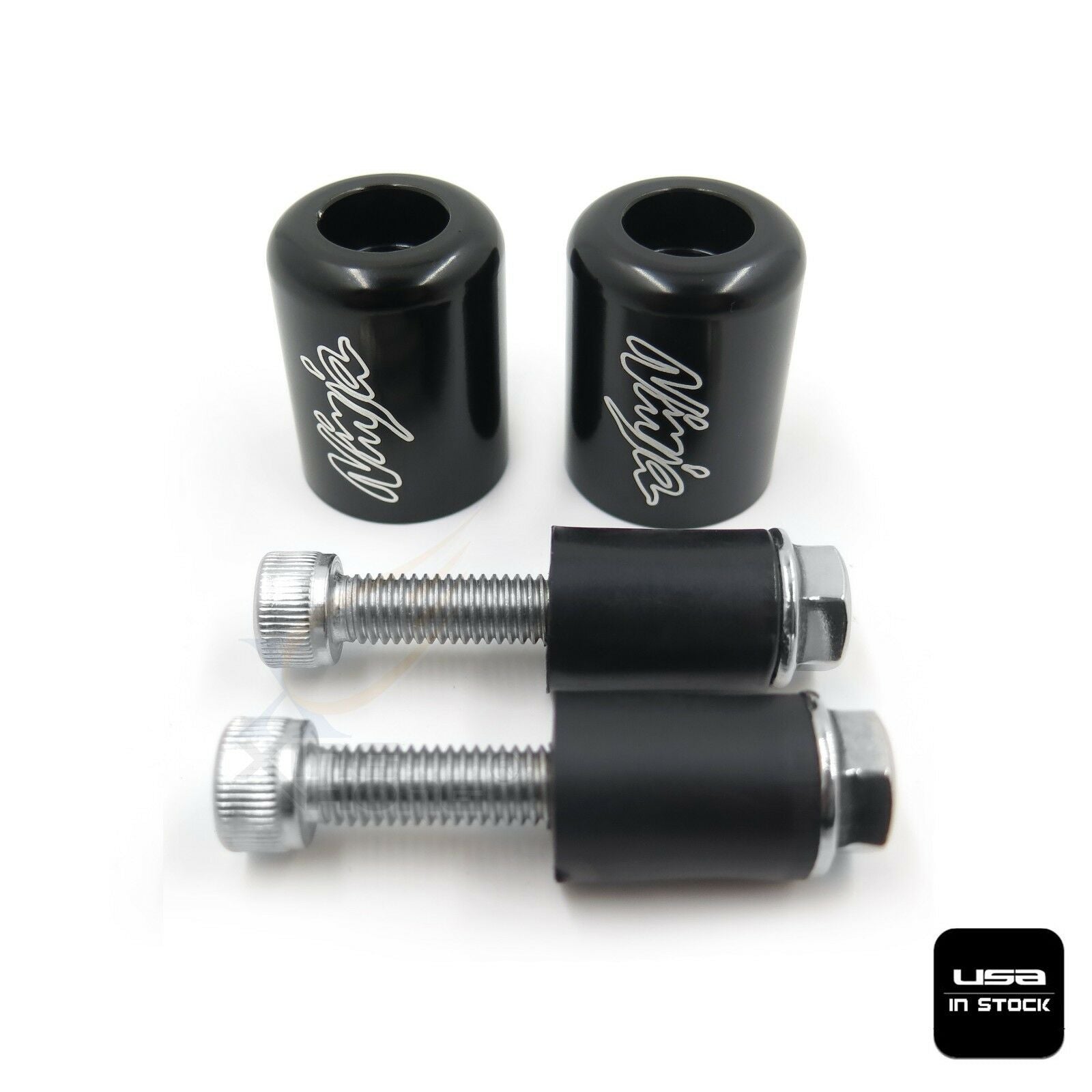 Bar Ends Black Rubber For Kawasaki ZRX1100 99-00 ZRX1200 01-05 ZZR1200 02-03
