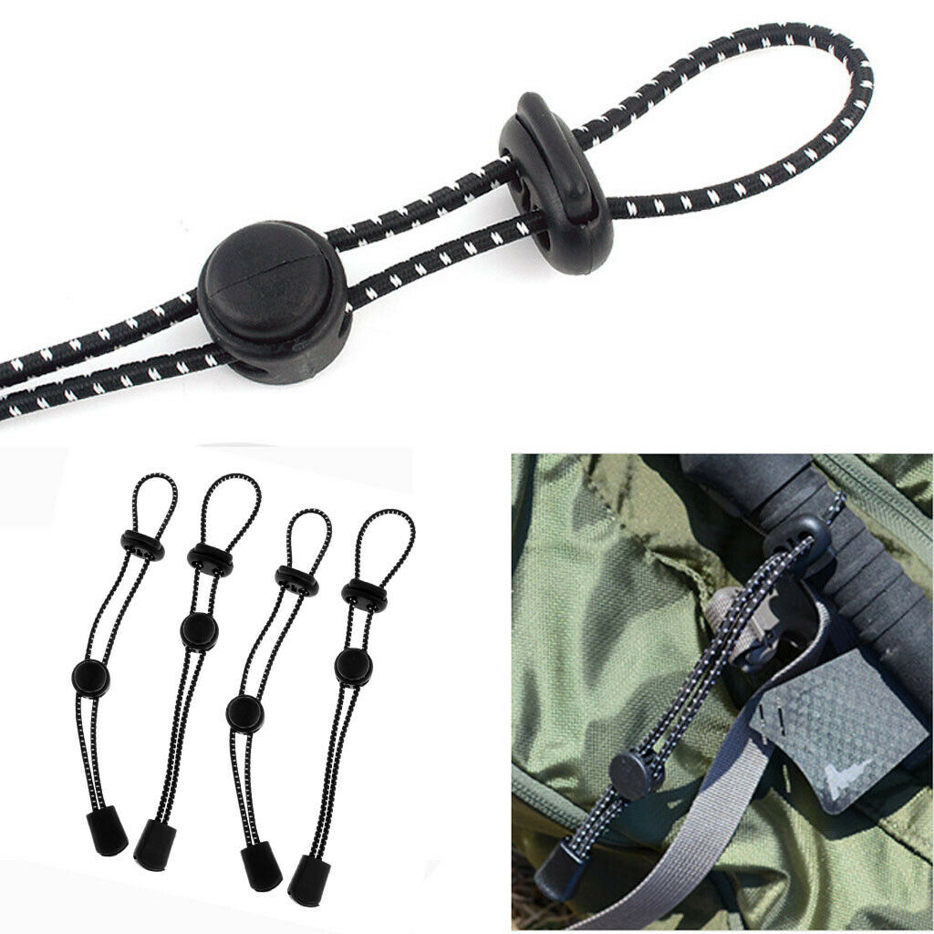 4pcs Adjustable Backpack Hiking Stick Securing Fixing Buckle Rope Lanyard