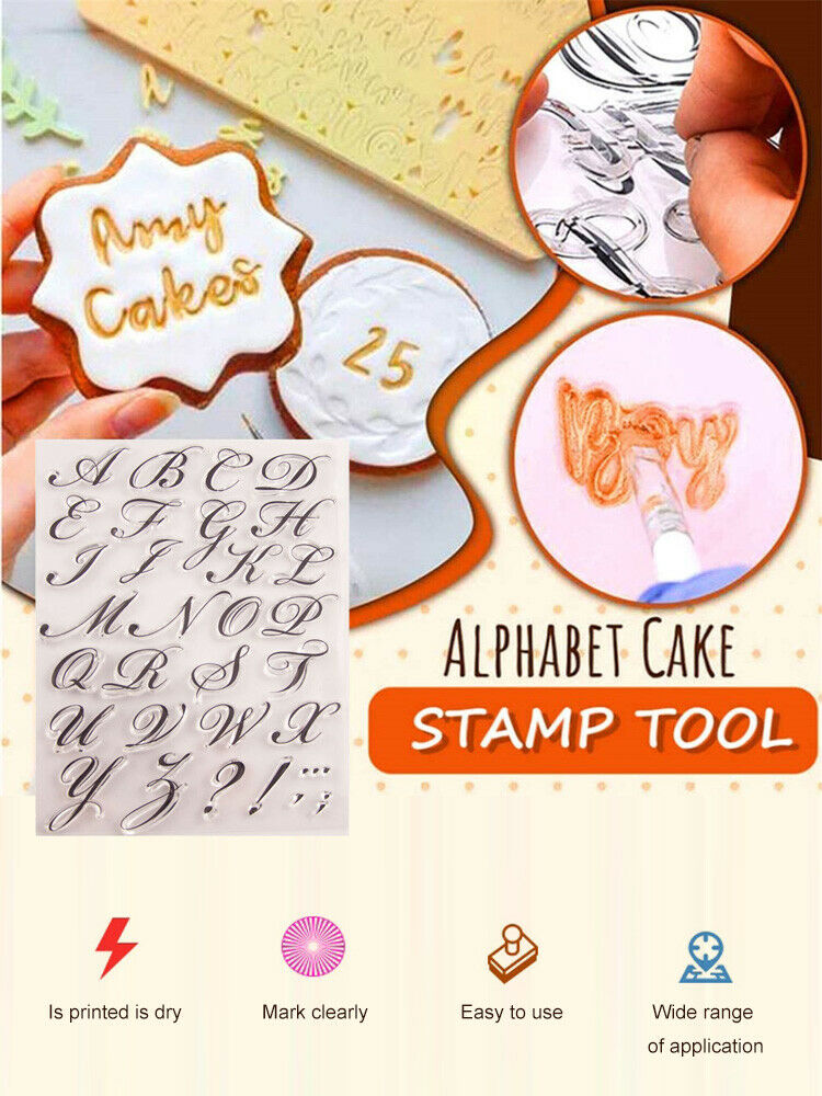 DIY Alphabet Cookie Cutter Pattern Embosser Stamp Sticky Family Member Holiday