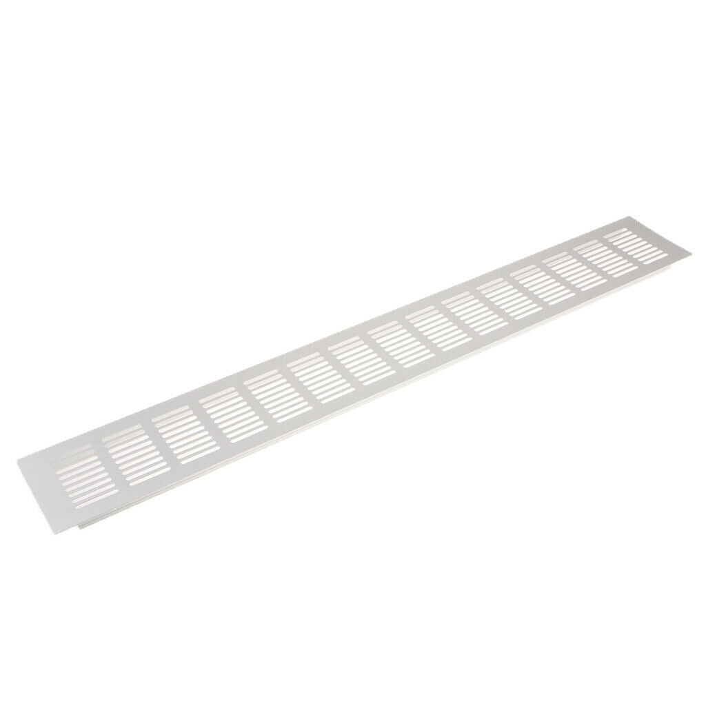 White 80x600mm Sidewall 24" X 3" Louvered Air Grille Ventilation Vent Cover