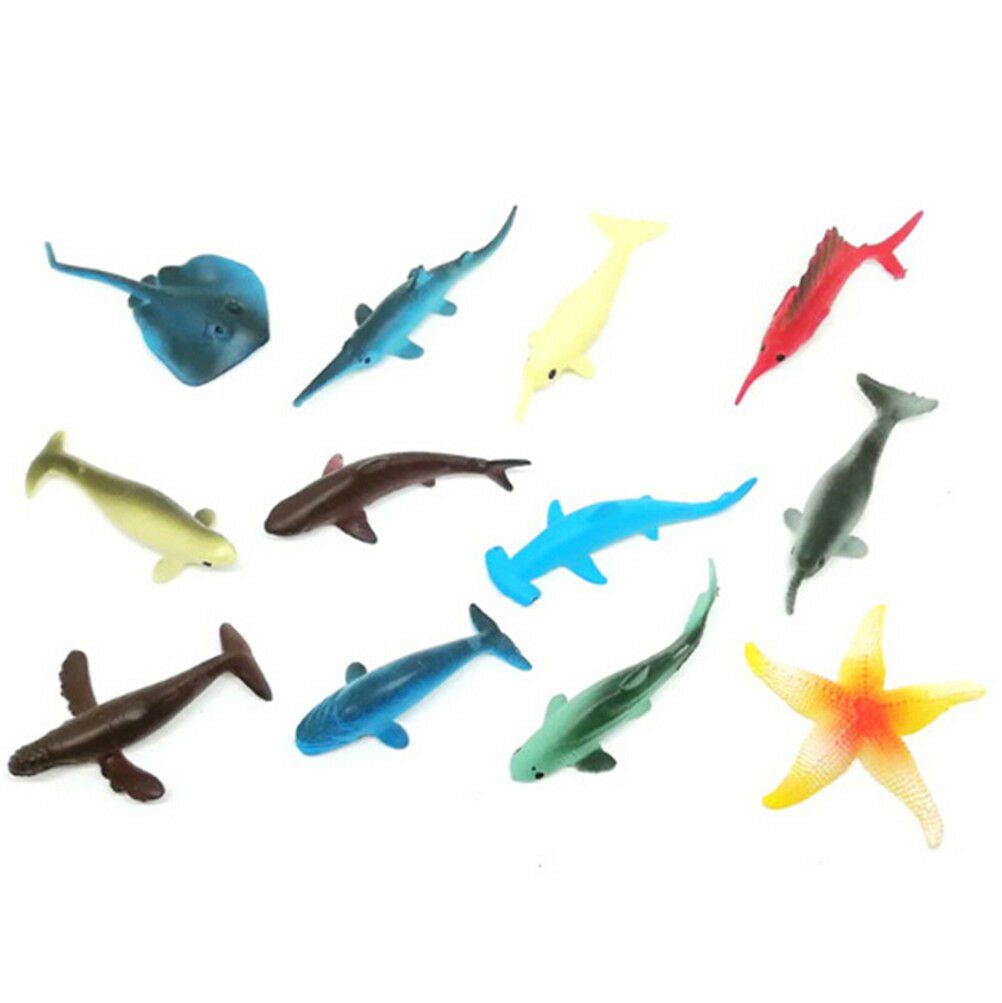 5Pcs Plastic Sea Marine Animal Figures Ocean Creatures Sea Life Crab Kids .l8