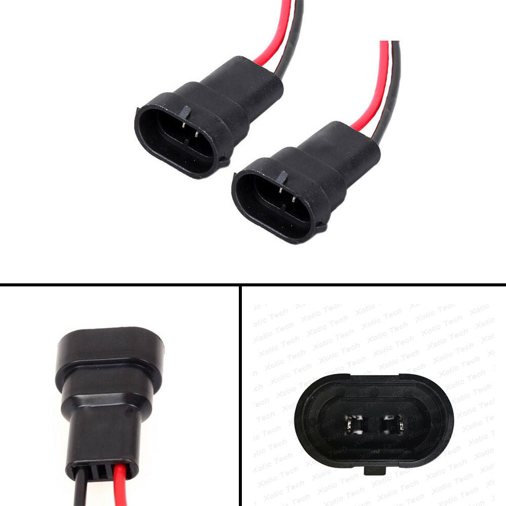 2pcs 9005/9006 HB3/HB4 male Adapter Harness Sockets For Headlights/Fog Lights