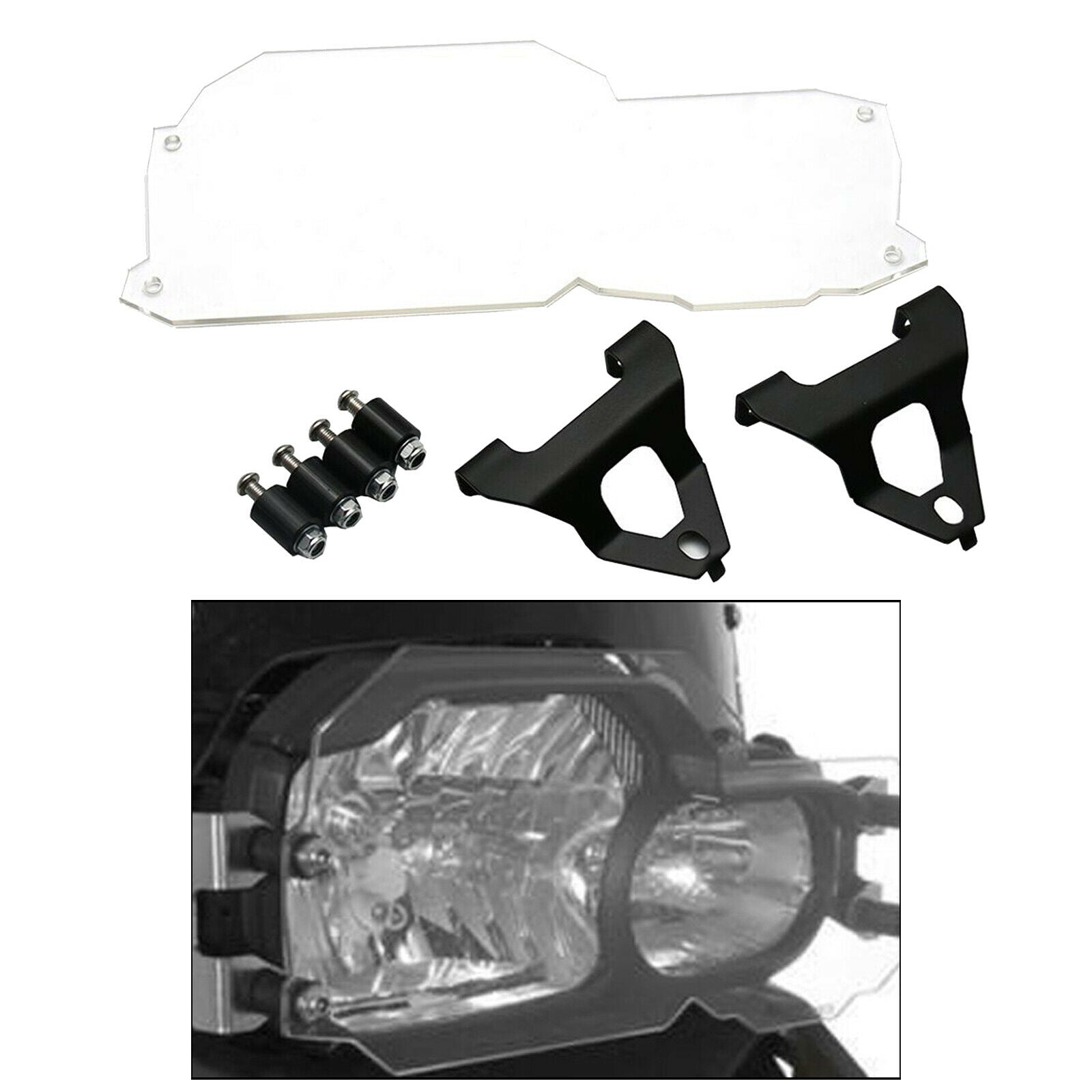Clear Motorcycle Accessories Headlight Lamp Guard for BMW F650GS 08-17