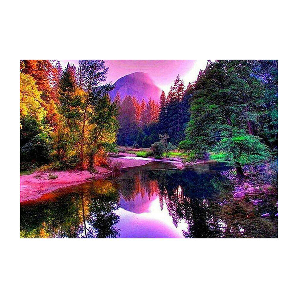 Romantic Landscape 5D Full Drill Diamond Painting Embroidery DIY Needlework @