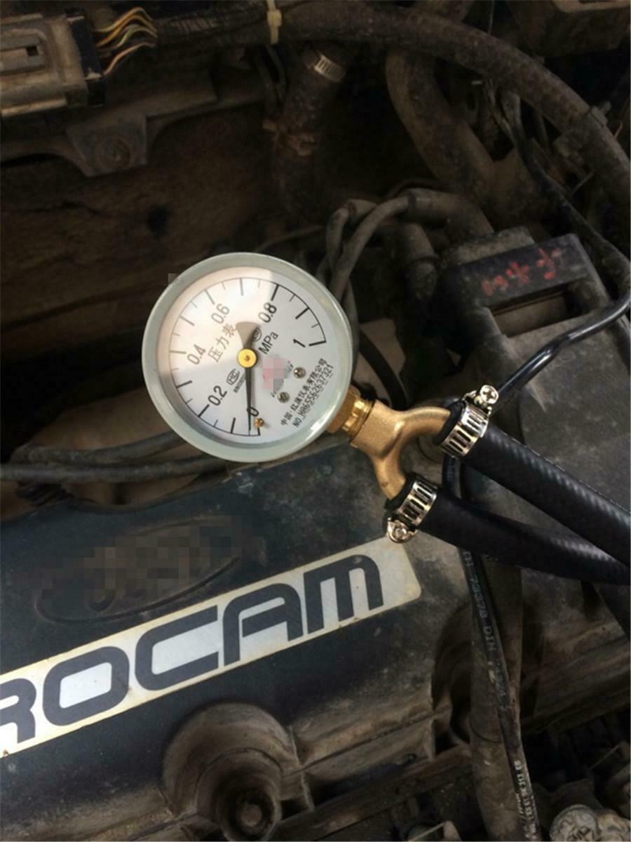 Car Fuel Pressure Tester Gauge Universal Automotive Gasoline Test Tool Durable