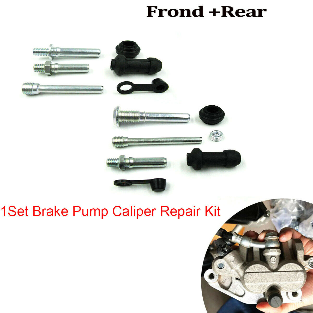 1 Set of Universal Car Motorcycle Front + Rear Brake Caliper Repair Kit Tools