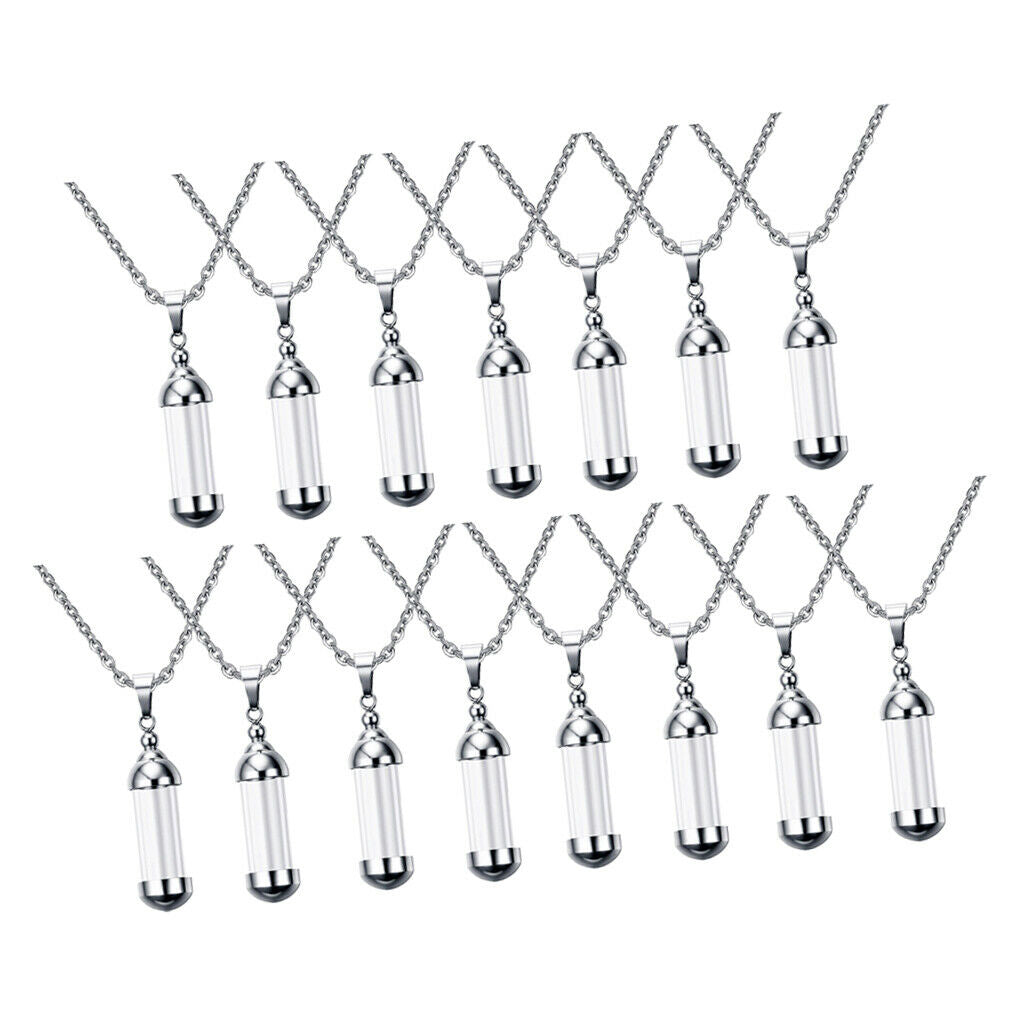 15 Pieces Bottle Urn Ash Pendant Necklace For Ash Hair Accessories Diy