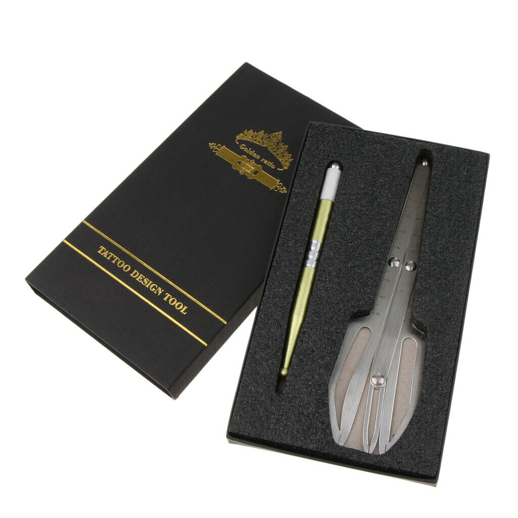 Eyebrow Microblading Ruler Caliper Tattoo Manual Pen Permanent Makeup kit