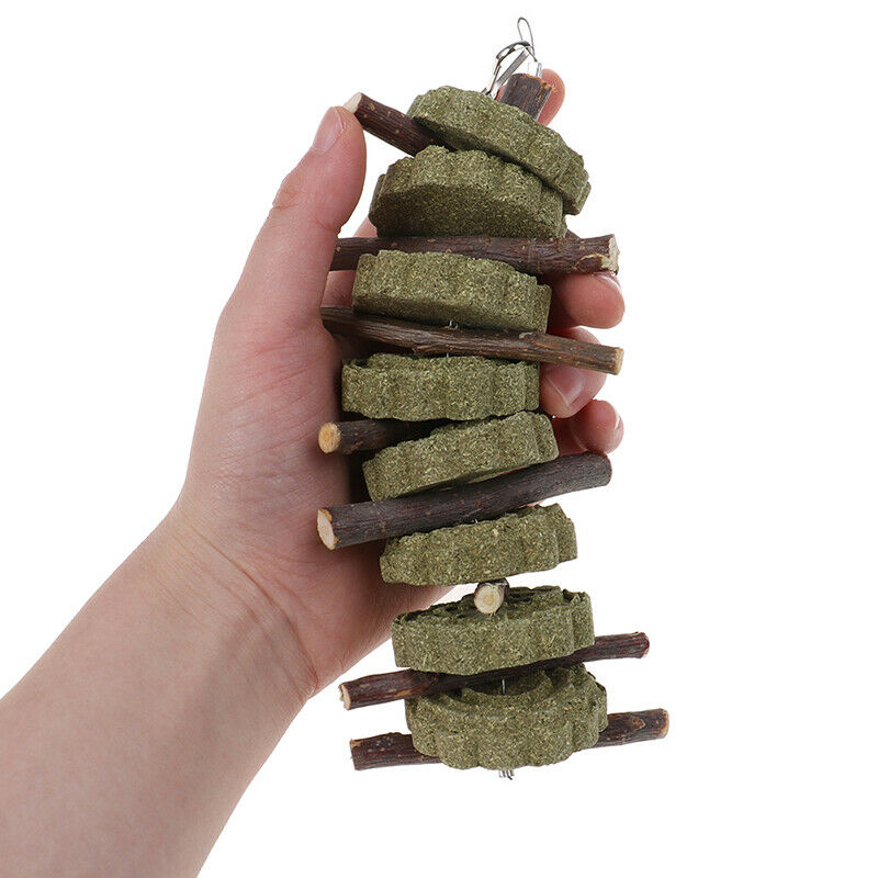 Hamster Teeth Grinding Toys Rabbit Tree Branch Grass Ball Hanging Cage To.l8