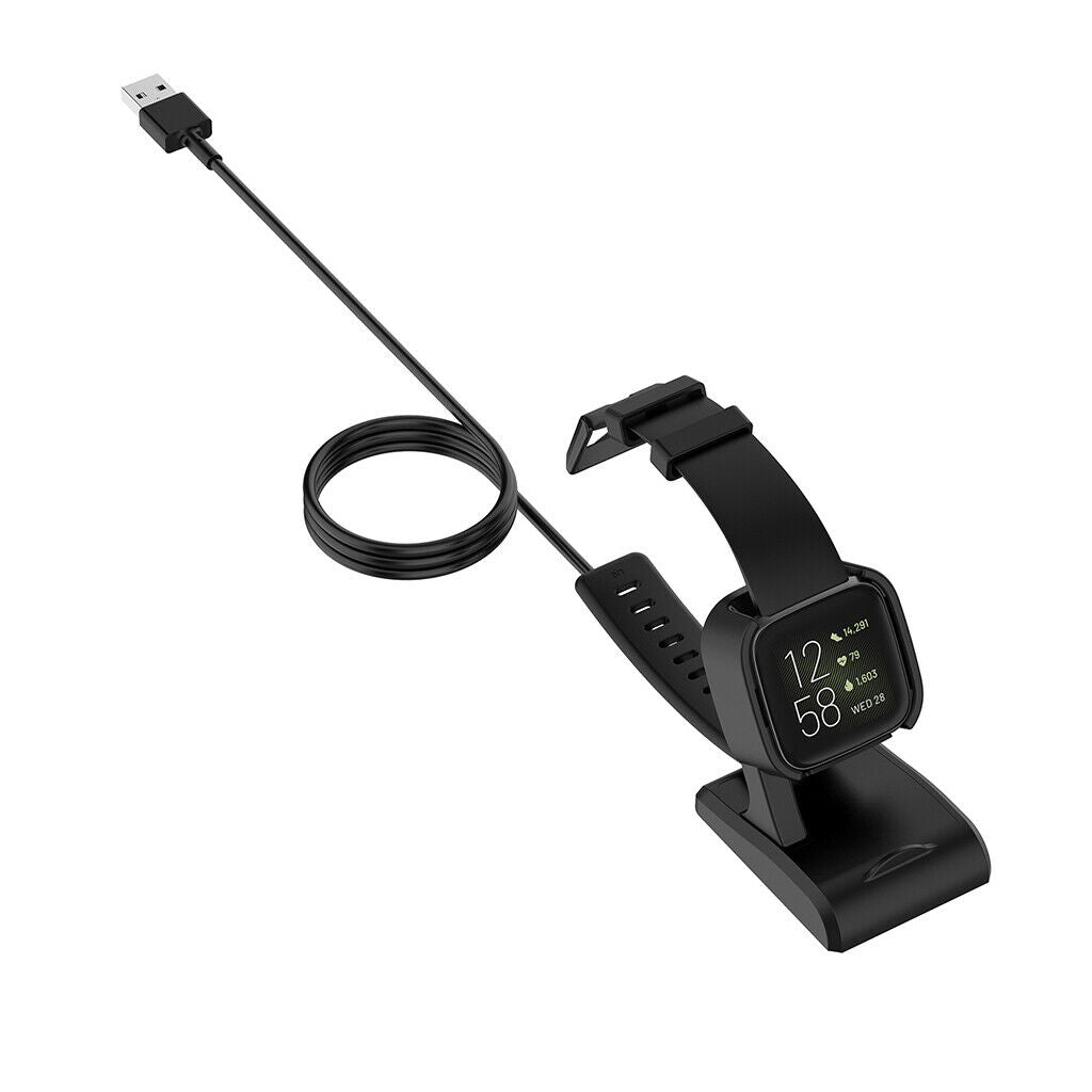 For  Versa 2 / Lite Smart Watch Charger USB Charging Power Cable Stand
