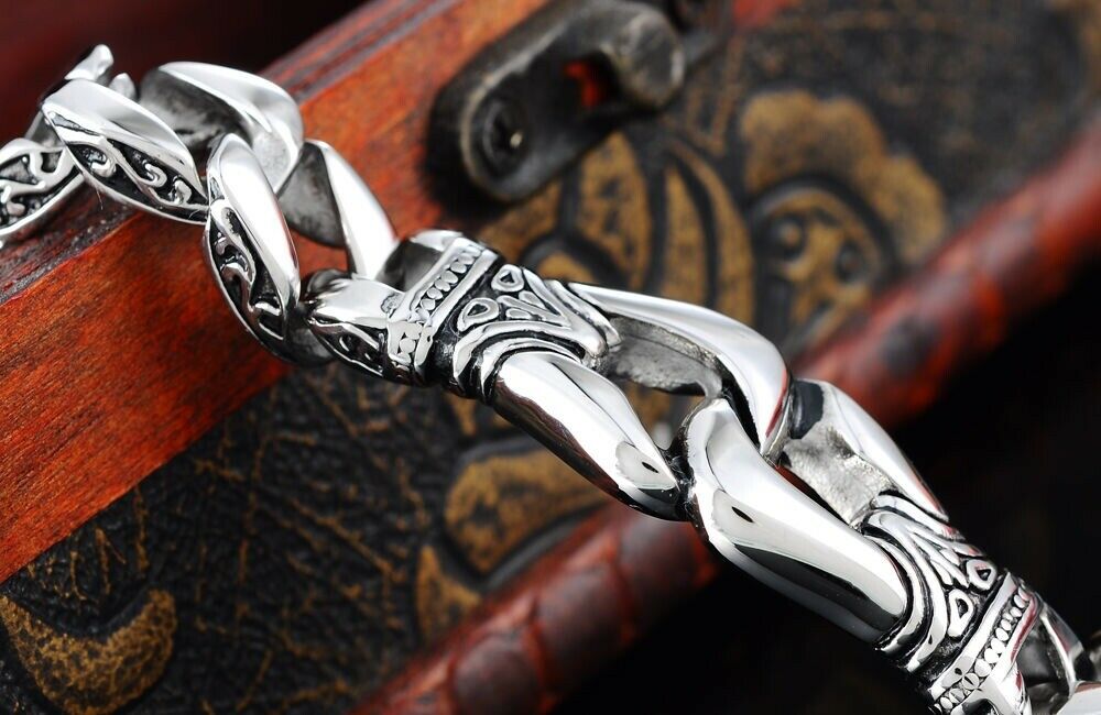 Unisex Men's Crucible Stainless Steel Cuban Curb Chain Bracelet BF38