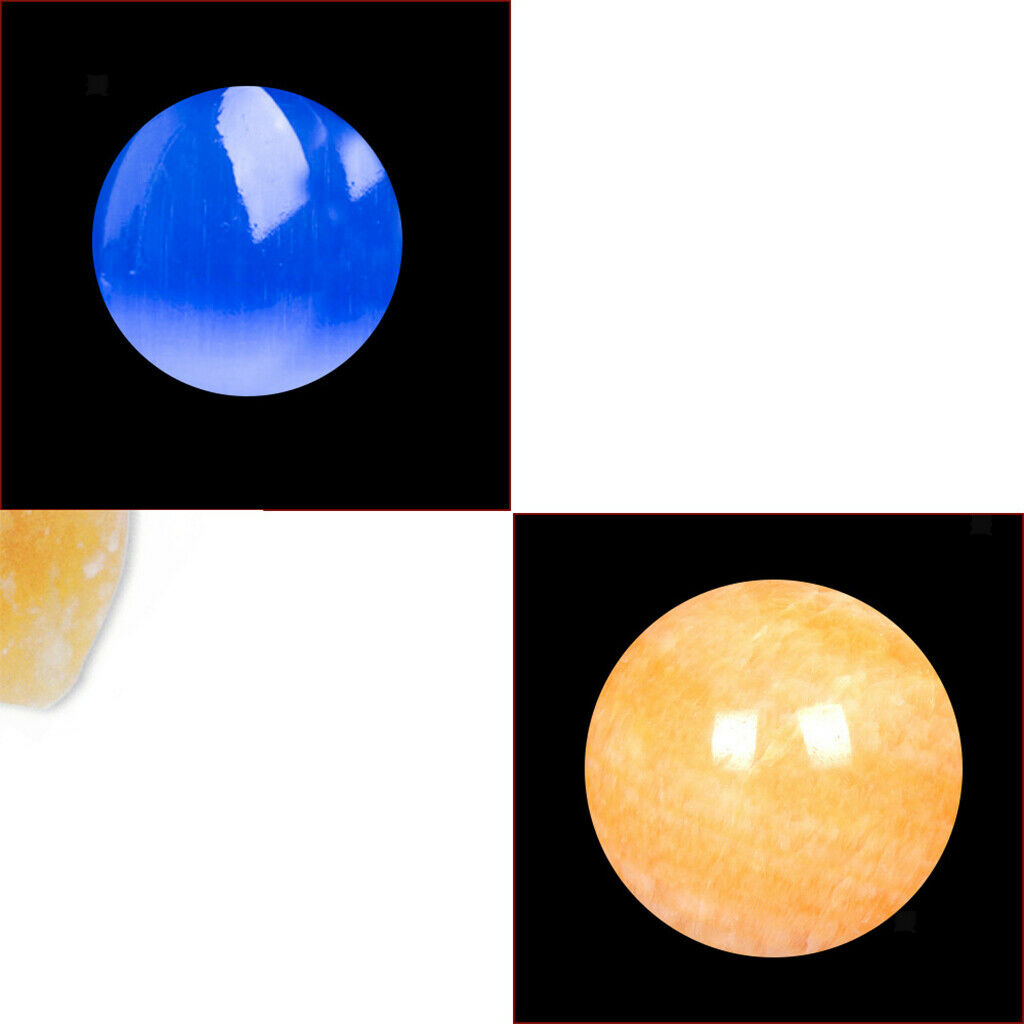 9 Planets Crystal Sphere Balls Gemstones Feng Shui Decor Gift Collection
