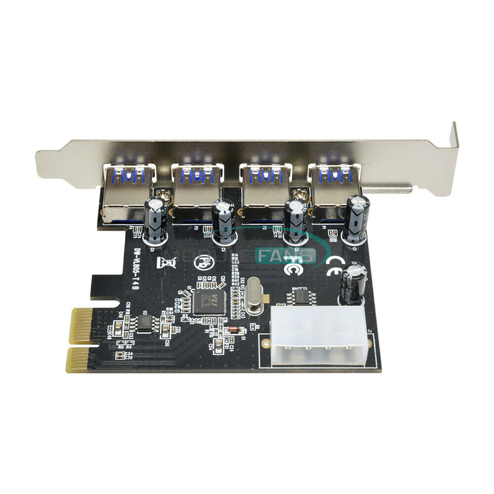 4 Port PCI-E to USB 3.0 HUB PCI Express Expansion Card Adapter 5 Gbps Speed Top