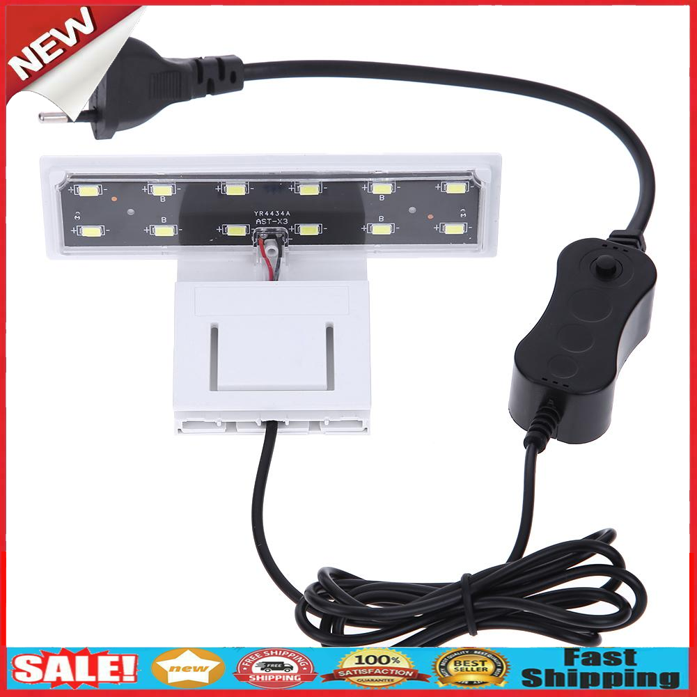 Plants Grow Clip-on LED Aquarium Light with EU Plug for Coral Reef Cabin Glass