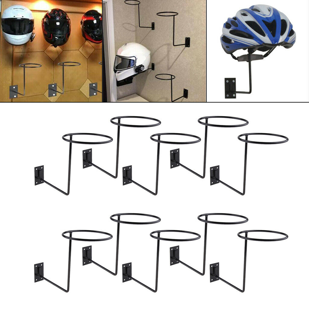 10x Motorcycles Accessories Alloy Helmet Storage Hanger for Hockey Hat Black