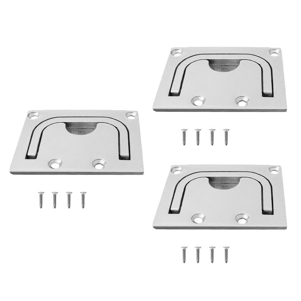 3pcs Marine-graded Stainless Steel Ring Pull Handle, Marine Flush Lifting