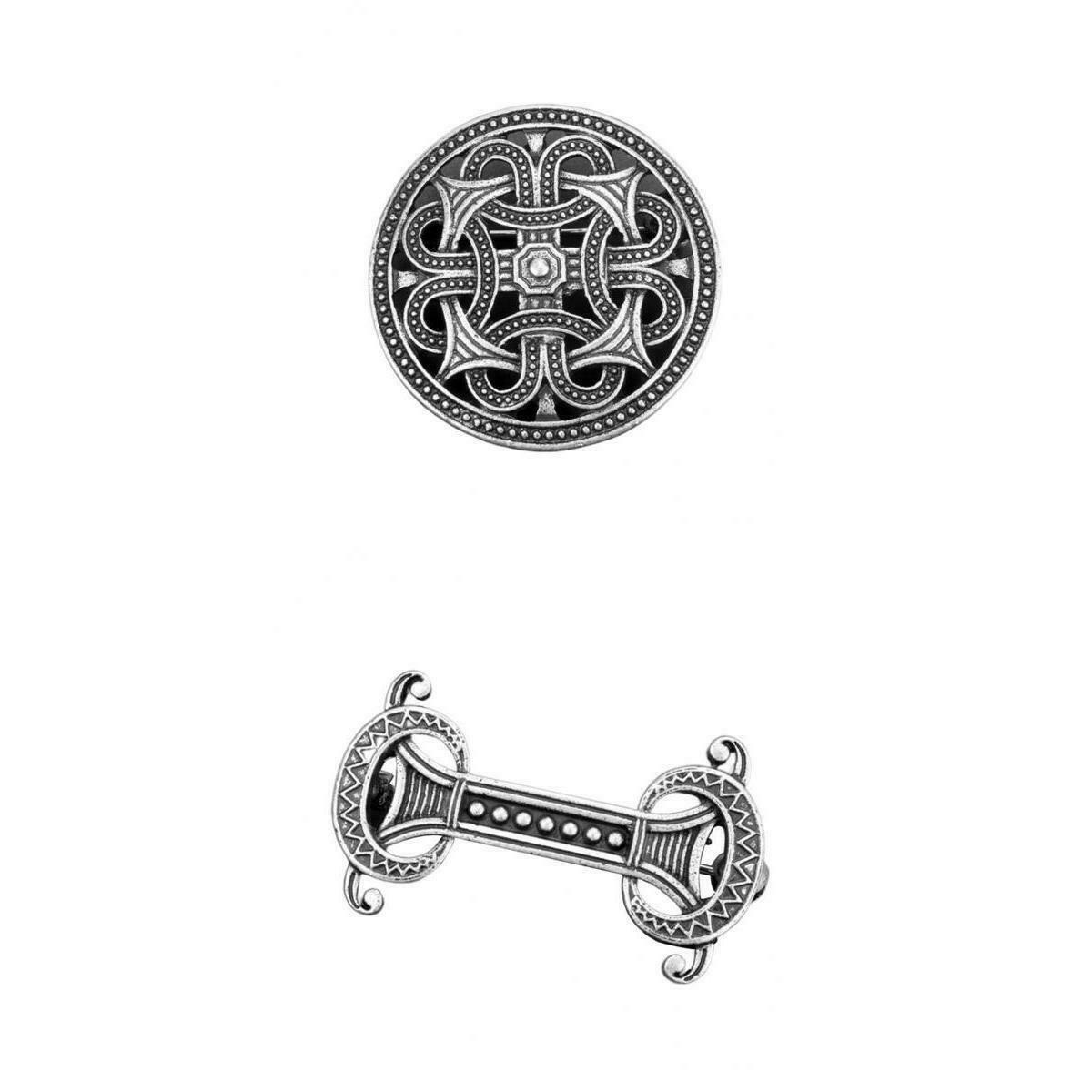 2pcs Ancient Viking Norse Brooch Celtic Coat Sweater Jewelry Pin Brooch